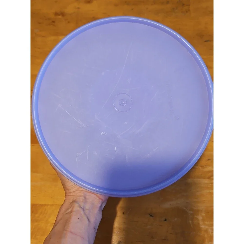 Vintage Tupperware Lavender & Purple #1202 Jel-Ring Jello Mold 3 Piece Set EUC